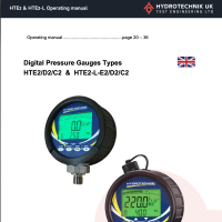 Digital Pressure Gauges Types HTE2/D2/C2 & HTE2-L-E2/D2/C2
