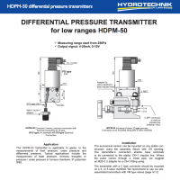 HDPM-50 Series Low Range Differential Pressure Transmitter