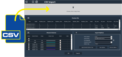 Watchlog CSV drag and drop import